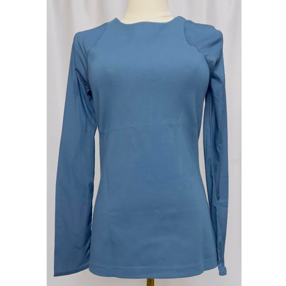NWT! Kate Spade Saturday Sheer-Sleeve Top (M, Blue)